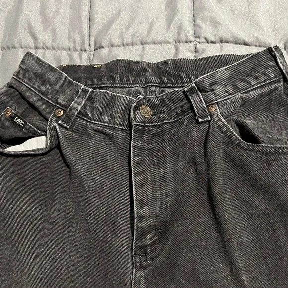 VINTAGE 80s Lee Charcoal Denim Pants - Picture 5 of 6